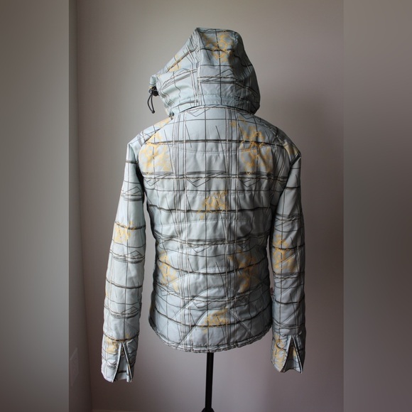 Women's e408 Ski & Snow Jacket in Blue with Yellow Flowers - Size M - Picture 15 of 16